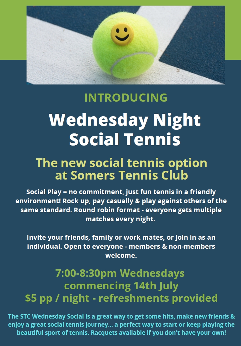 Flyer-Wednesday Social Tennis